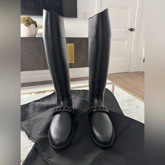 Givenchy Eva Chain Rubber Rain boots size 37 - Picture 3 of 14